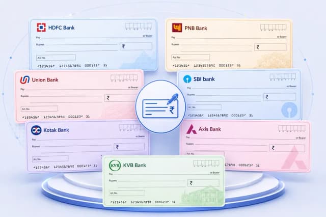 Multiple customizable bank cheque formats and templates